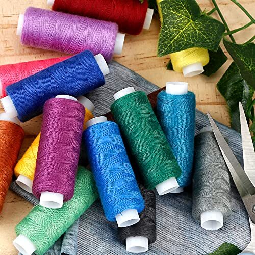 Sewing Threads Kits, 30 Colors Polyester 250 Yards Per Spools for Hand Sewing