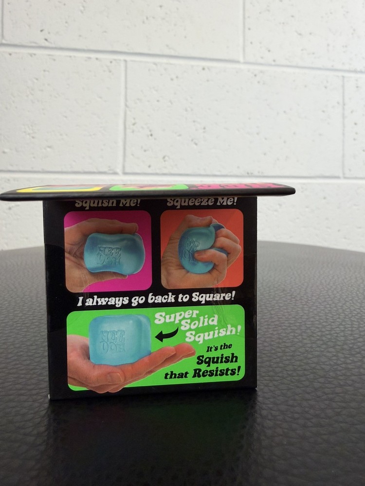 Schylling Nee Doh Nice Cube Super Solid Squish Blue 💙Sensory Stress Toy