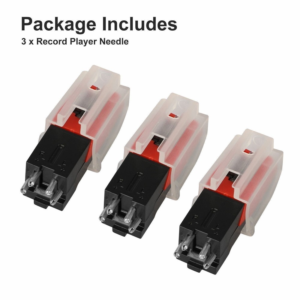 3PCS Stylus Record Needle Phonograph Diamond Replacement Turntable Player For LP