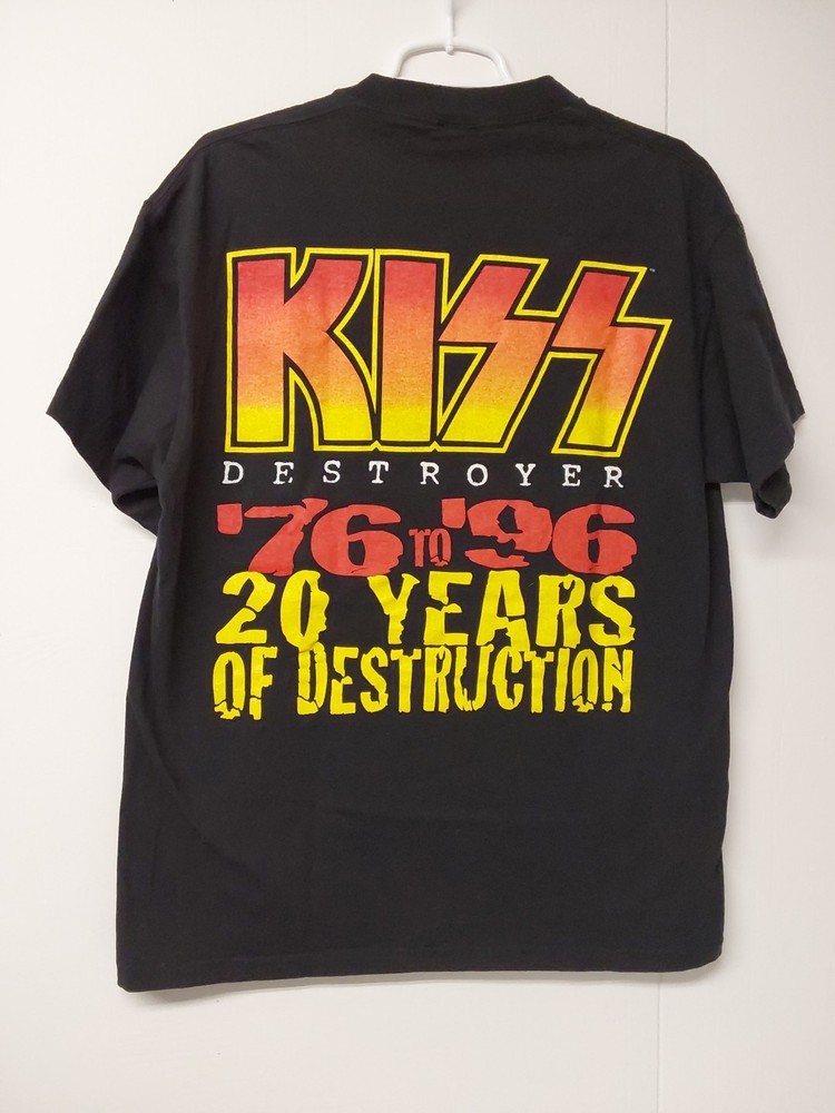 Kiss Destroyer '76 To '96 - 20 Years Of Destruction Tshirt Anvil Tag Size XL...