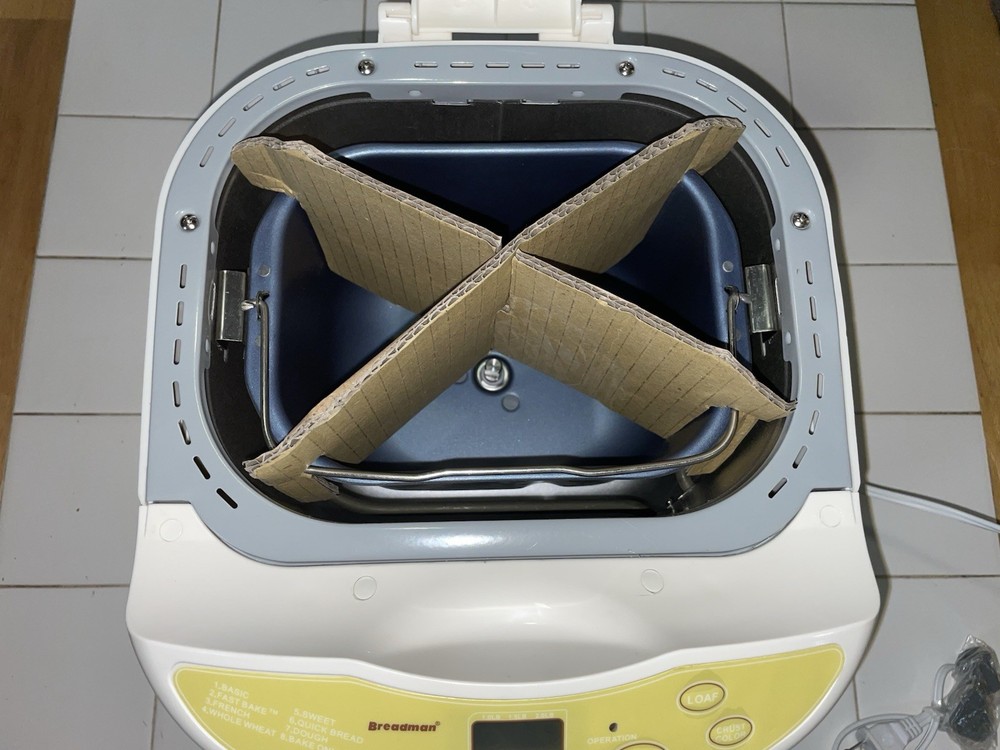 Open Box Breadman Bread Maker 3 Horizontal Loaf Sizes 8 Function TR520 2lb Model