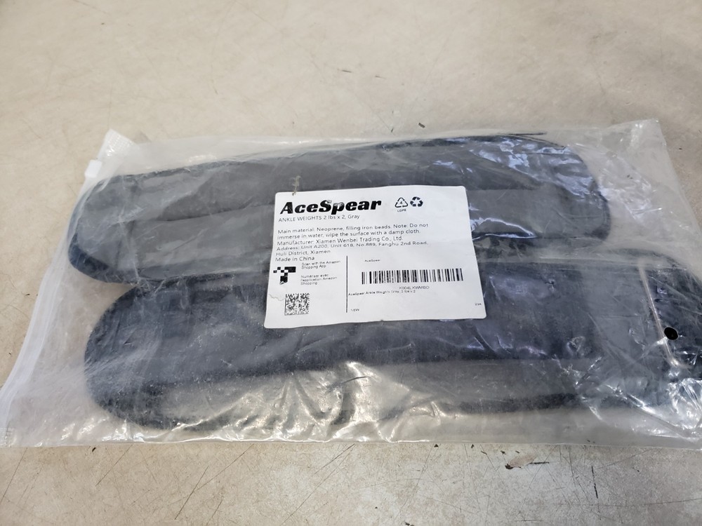 AceSpear Ankle Weights Sets 2 Lbs Pair - Gray