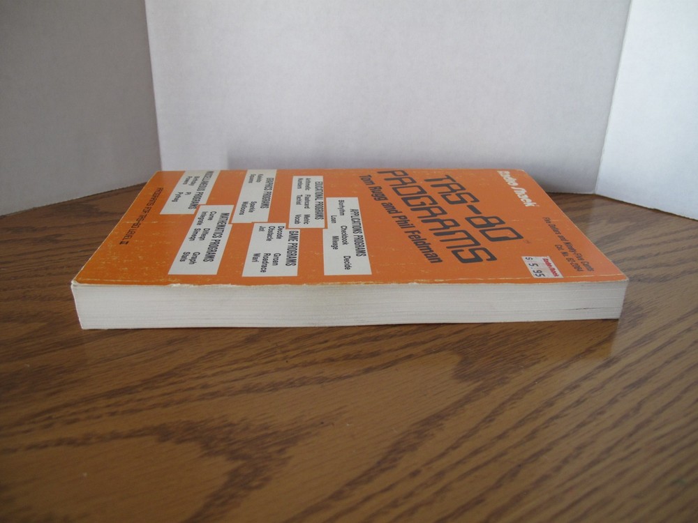 VINTAGE TRS-80 COMPUTER PROGRAMMING BOOK RADIO SHACK 1980 PROGRAMS