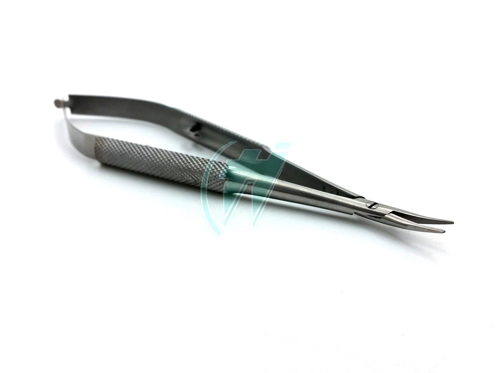 BARRAQUER CURVED N.H NEEDLE HOLDER WITHOUT LOCK - 4"