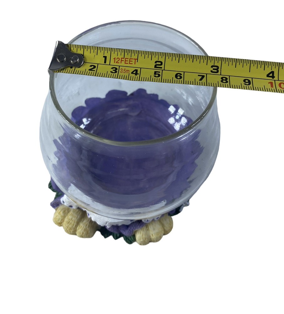 Easter Bunny Glass Jar W/ Easter Egg Approx 7 1/2” Tall