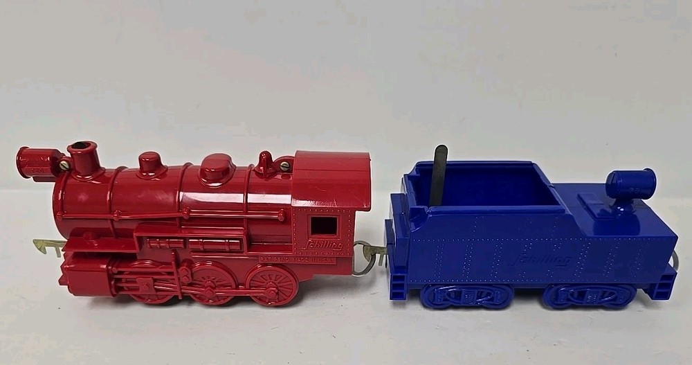 SCHILLING ELECTRIC 4 PIECE PLASTIC TRAIN SET BOXED AS IS UNTESTED READ