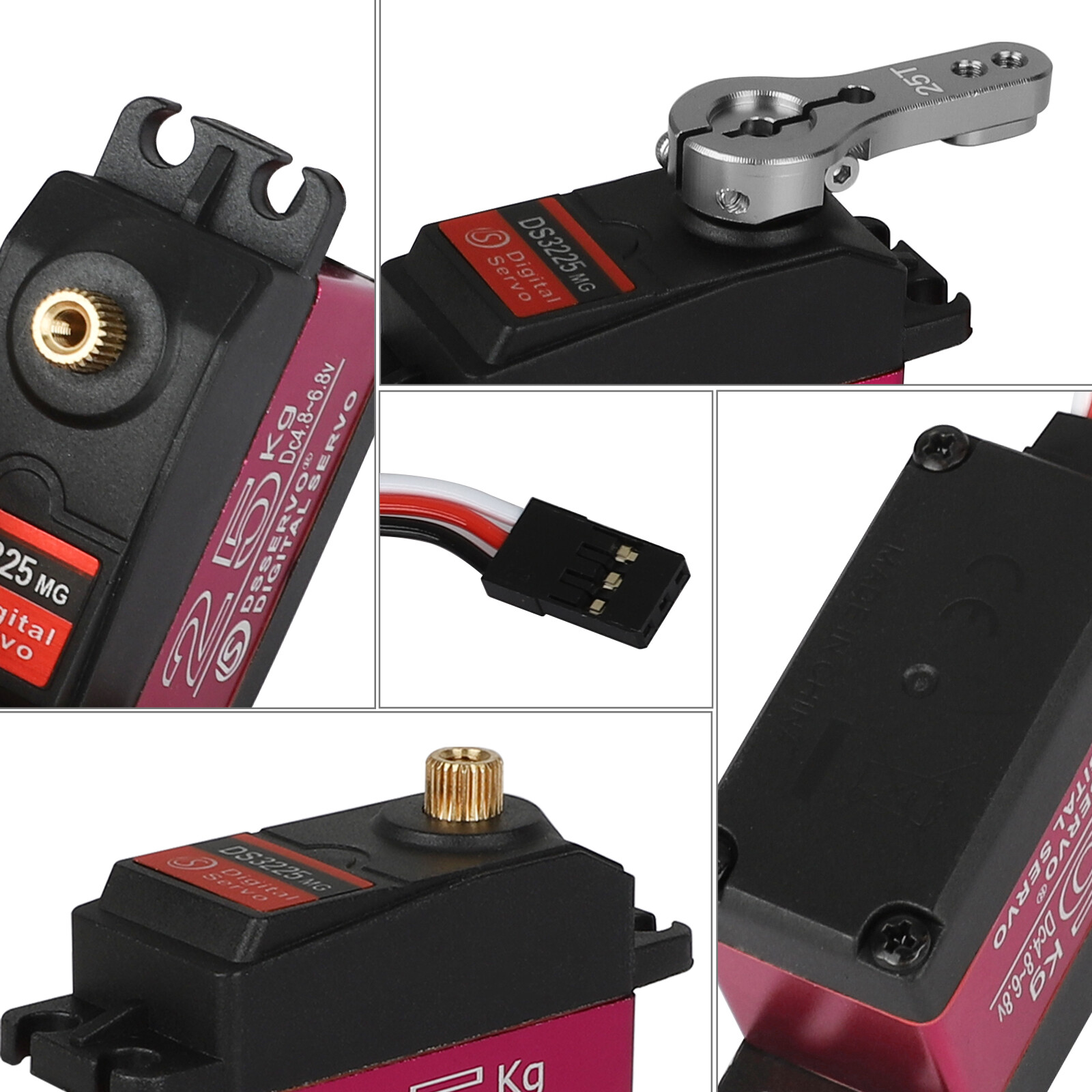 DS3225 25KG Metal Gear Digital Servo Waterproof High Torque for 1/8 1/10 RC Car