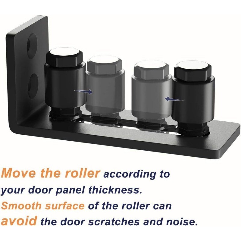 2✖ Adjustable Wall Floor Guide for Sliding Barn Door Hardware Kit Wall-mounted