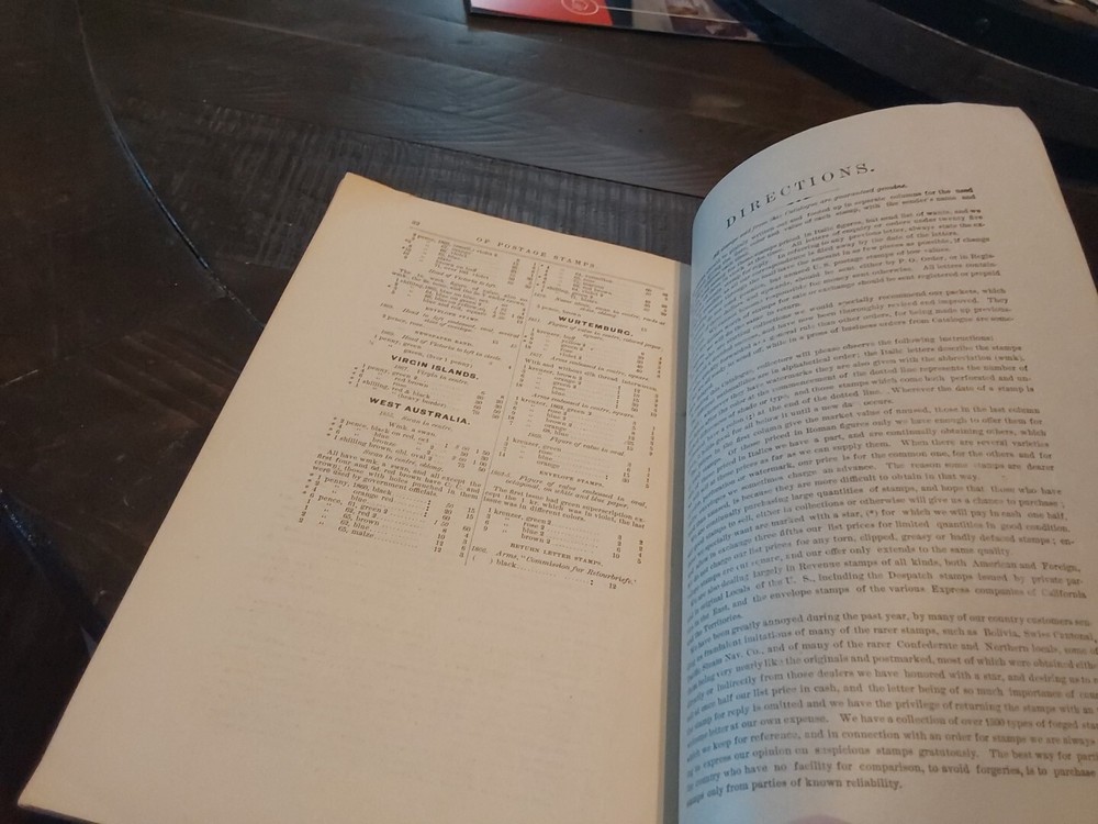 1874 D.W. Jagger Price Catalogue of Government Postage Stamps 6th Edition