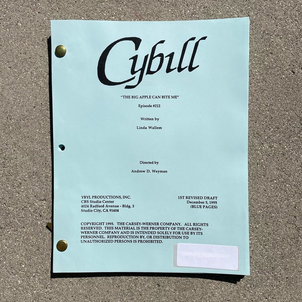 CYBILL 1995 TV Series SET Production Used Scripts Table Final Revised Drafts