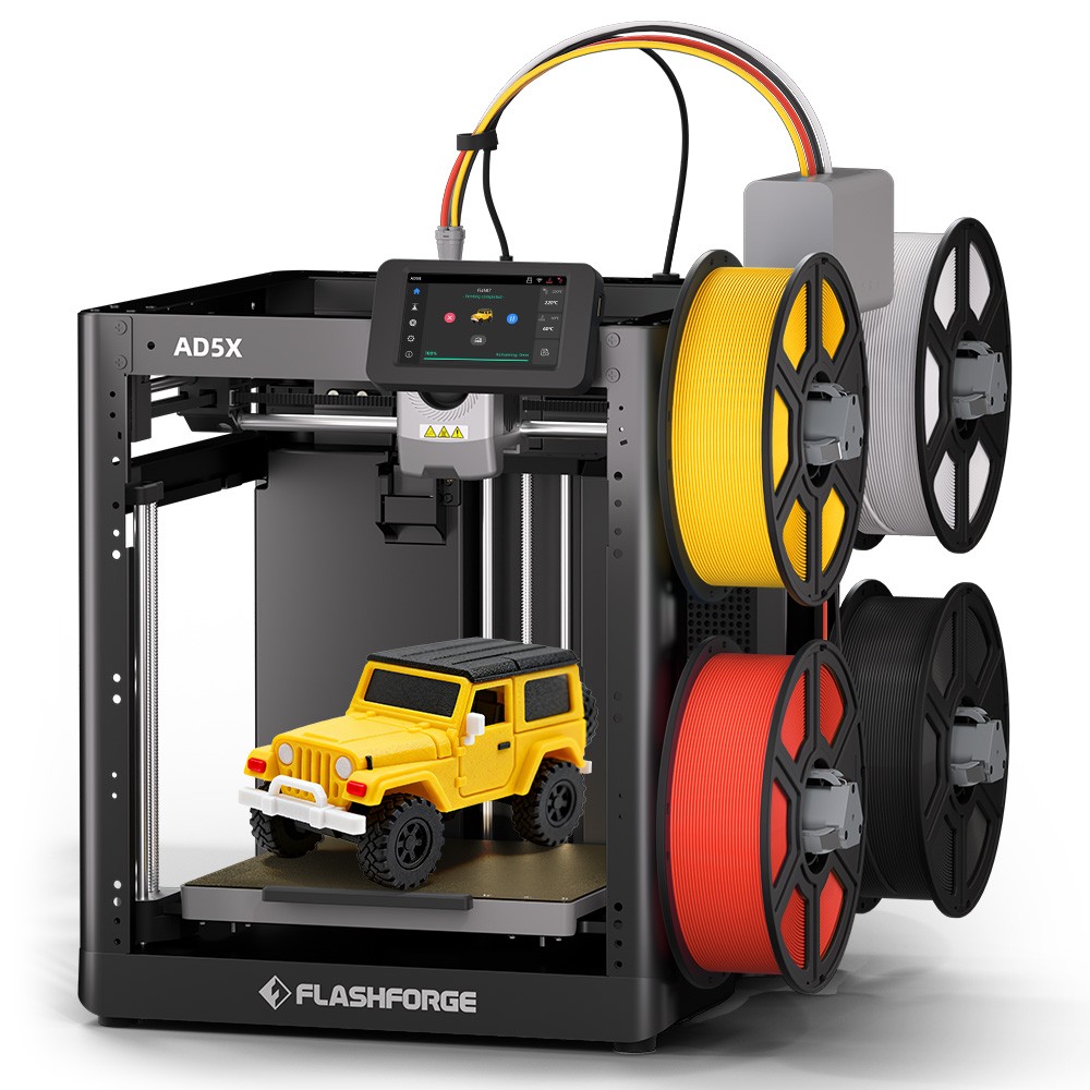 FLASHFORGE AD5X Multi-Color 3D Printer 4 Colors W/ IFS Max 600mm/s Auto Leveling