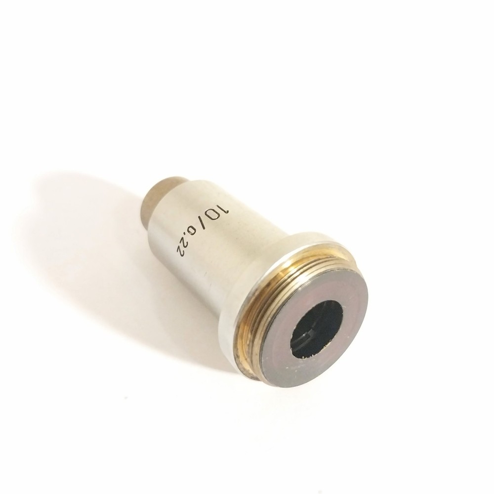 Carl Zeiss Microscope Objective Lens 10/0.22 With Plastic Objective Case
