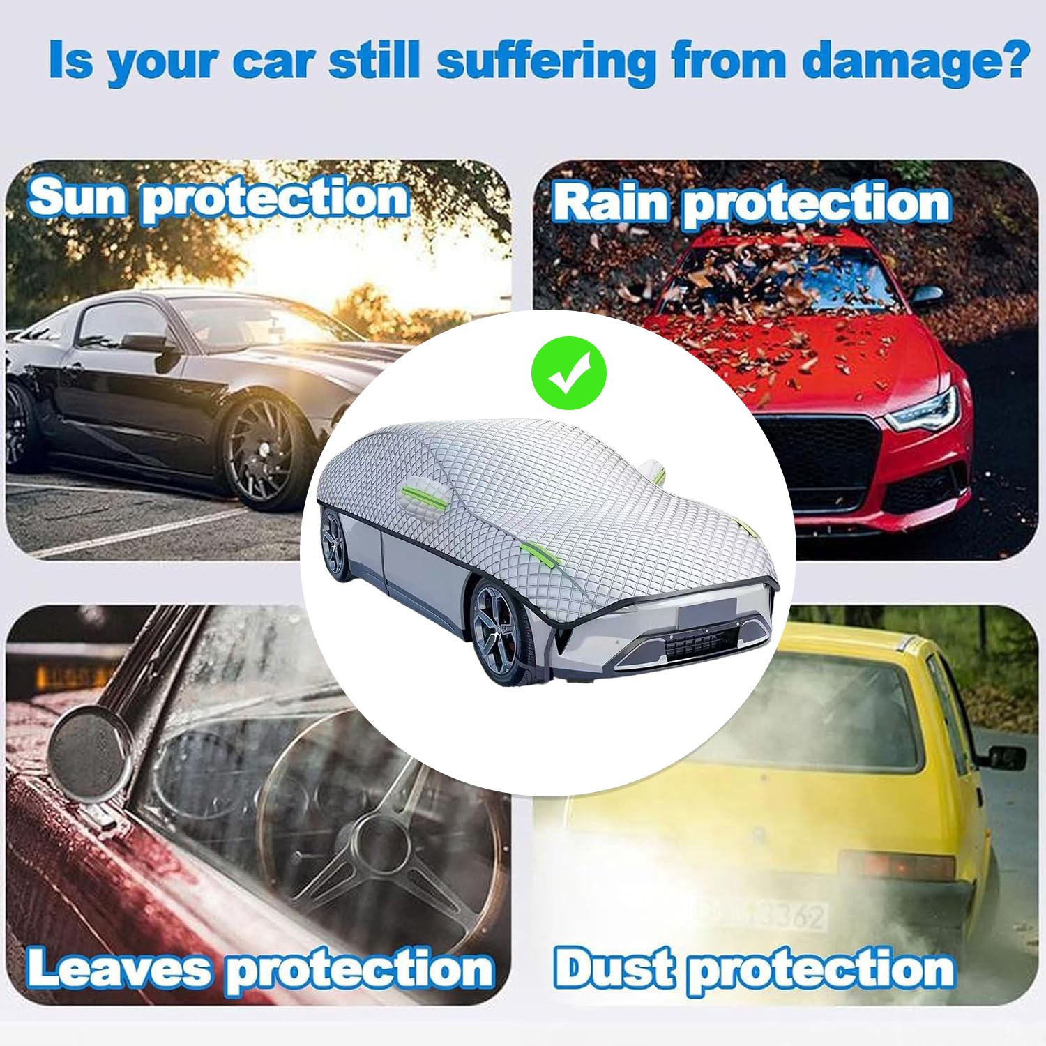 Snow Car Cover Waterproof All Weather Protection Anti-UV Rain Snow Anti Scratch