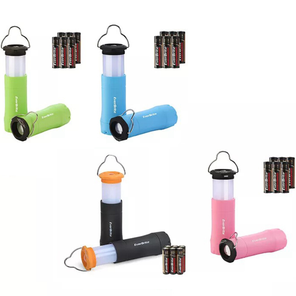 EverBrite 2PC Mini Torch 2-in-1 Portable LED Lantern Flashlight 3 Lighting Modes