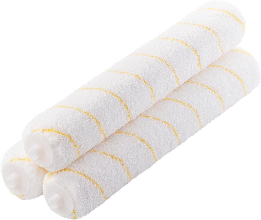 Bates- Paint Roller Covers, 14 Inch, 3 Pack, Yellow Stripes, 1/2" Nap Microfiber