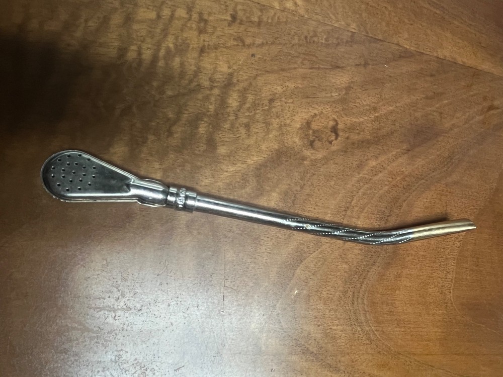 tea strainer straw - possibly from Argentina