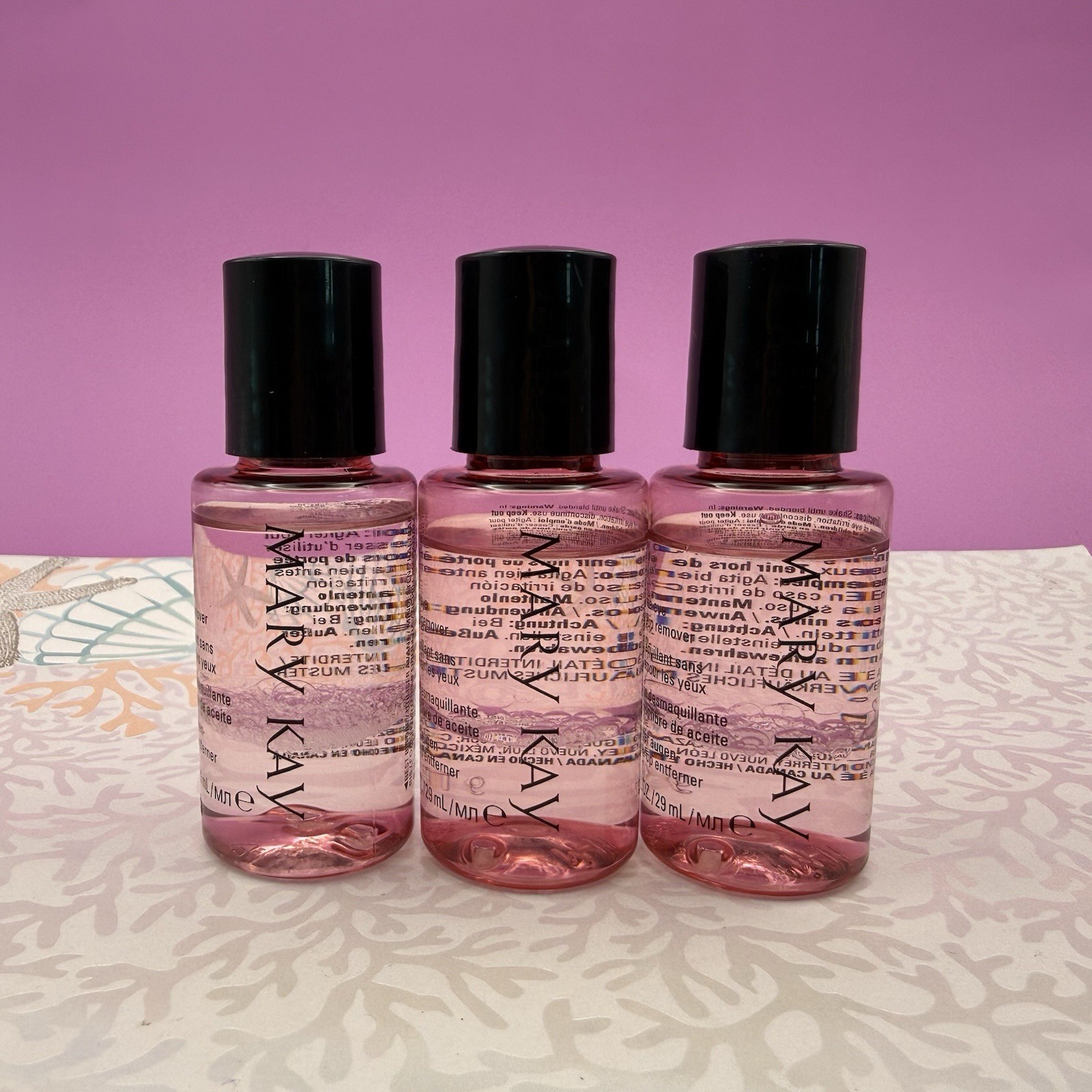 Mary Kay Oil Free Eye Makeup Remover Lot of 3 Travel Size 1 Oz Each Free Ship