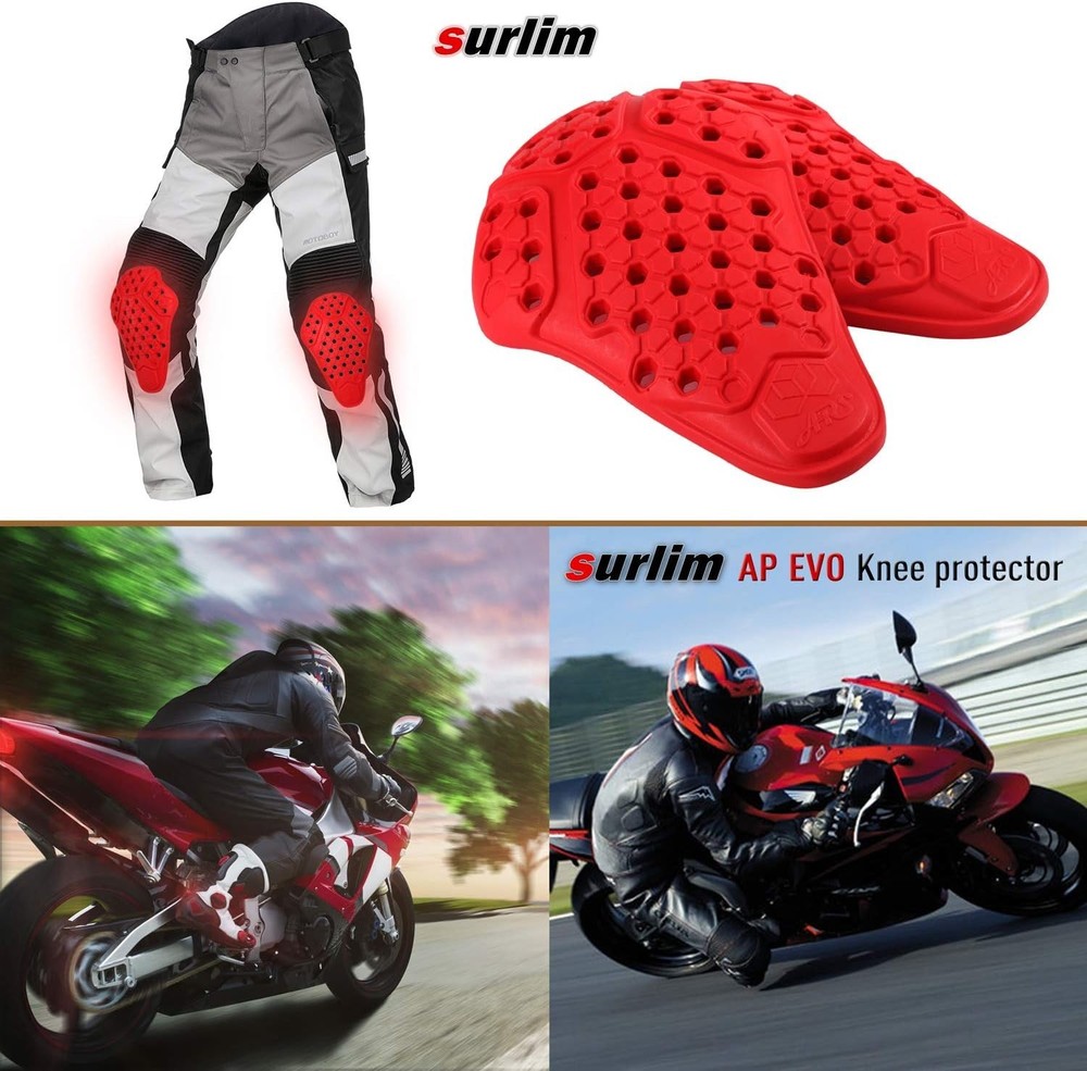 High Performance Motorcycle Knee Inserts - Breathable, Comfortable Protection