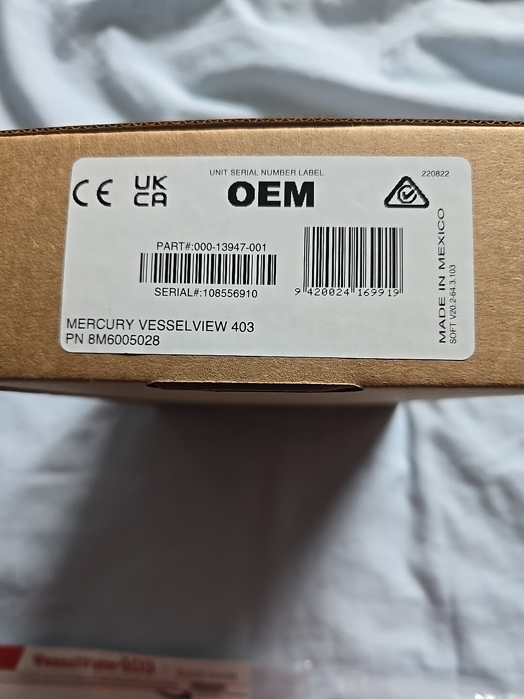 Mercury Marine Vessel View 8M0124498 403 Display Kit