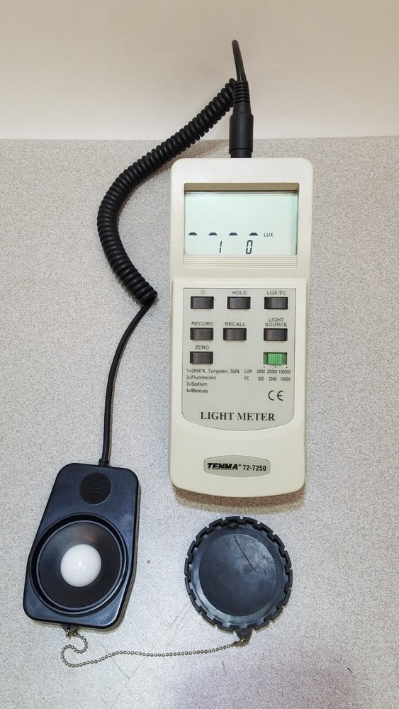 Tenma 72-7250 Digital Light/Lux Meter with Probe - RS232 Capable Interface