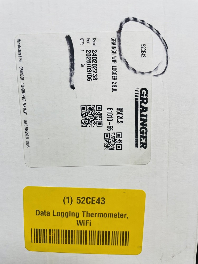 Traceable 6502 Wi-Fi Data Logging Refrigerator/Freezer Thermometer w 2 Probes