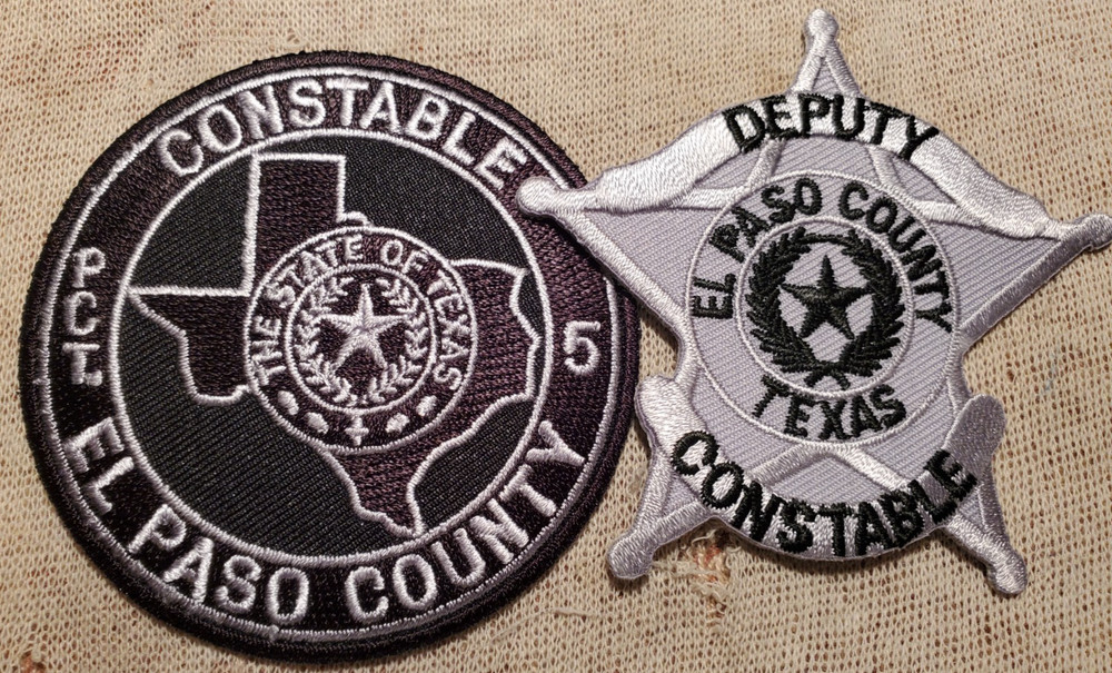 TX El Paso County Texas Pct. 5 Constable Shoulder Patch Set (3In Diameter)