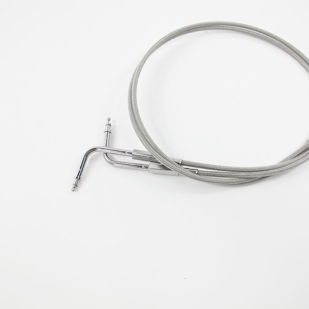 51" Stainless Throttle and Idle Cables for Harley Road King Glide FLHX FLHT FLTR