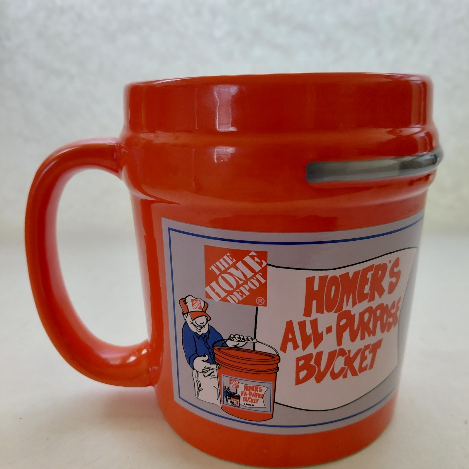 The Home Depot Homer's All Purpose Orange Bucket Mug Mr. Christmas 2015