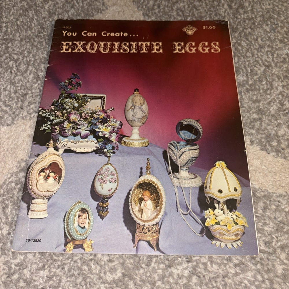 Vintage 1972 You Can Create Exquisite Eggs Craft Pattern Book