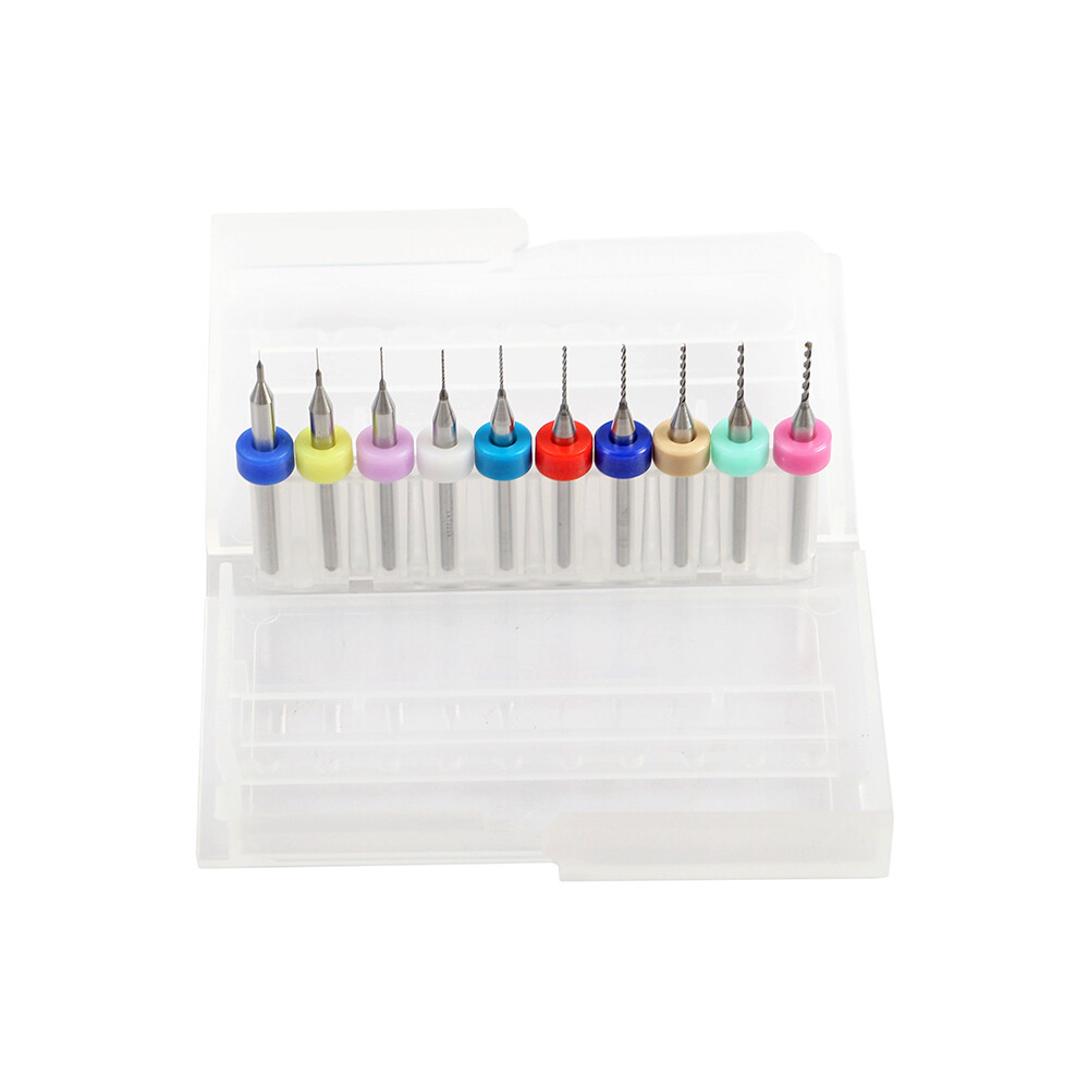 40X Carbide Micro Drill Bits 0.1-2.0mm PCB Driiling Bit for CNC Engraving