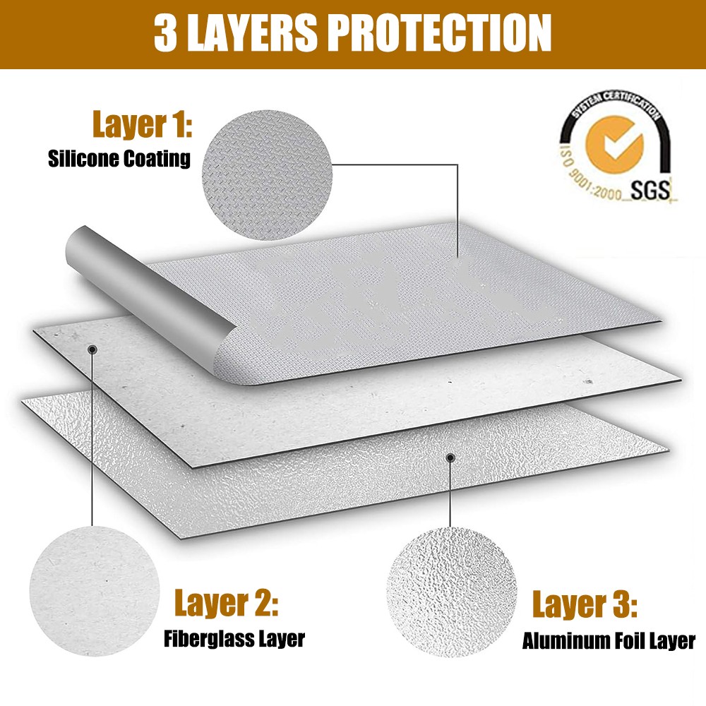 Fireproof Document Bag Waterproof File Cash Money Pouch Safe Storage with Zipper