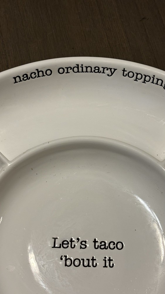 Large mud pie serving Platter For Taco’s 14 In