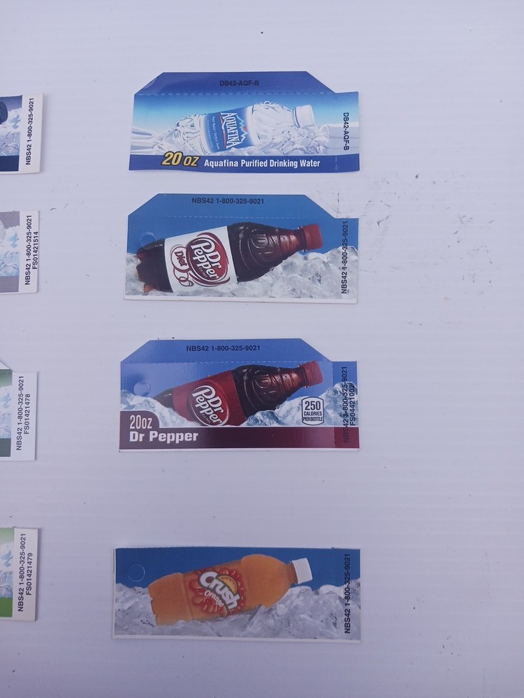 8 Pepsi Drink Machine Flavor Labels