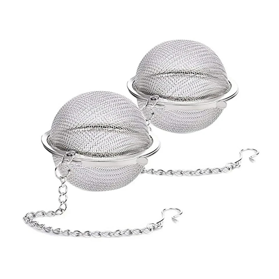 2PCS Stainless Steel Mesh Tea Infuser, 2.1 Inch Tea Ball, Strainer Tea Diffuser