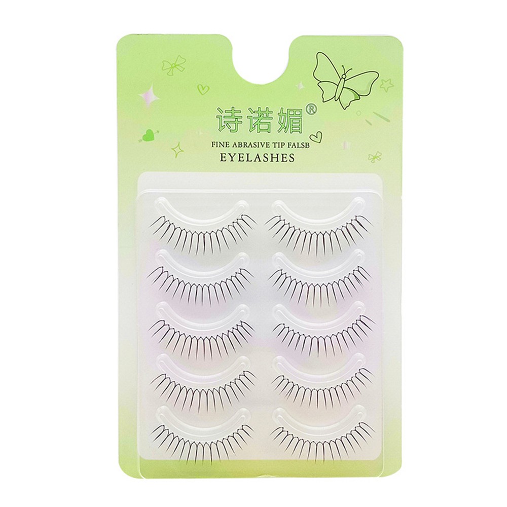 Natural Wispy Lash Extension Clear Stem Eyelashes U-shaped Reusable Comic Eye ?