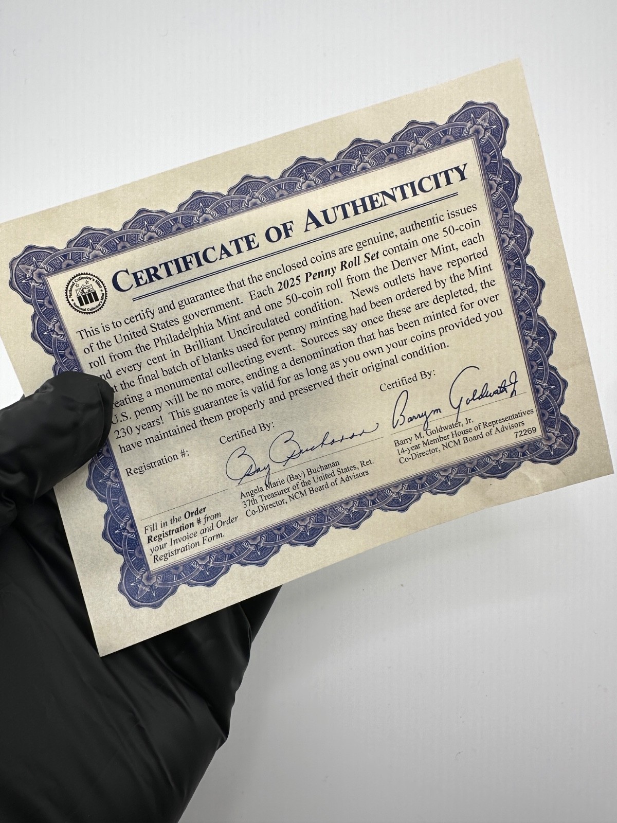 2025 Lincoln Penny Set of 2 Rolls ~ Uncirculated P & D Mints ~ includes COA!