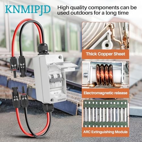 Solar Panel Disconnect Switch，1000V 50Amp Solar Breaker， IP65 DC1000V 50Amp