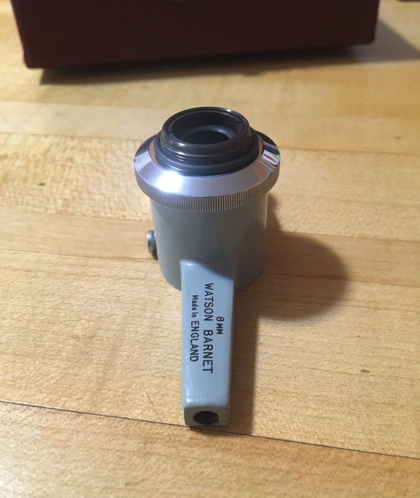 Watson Barnet 8mm Interferometer Microscope Objective plus holder