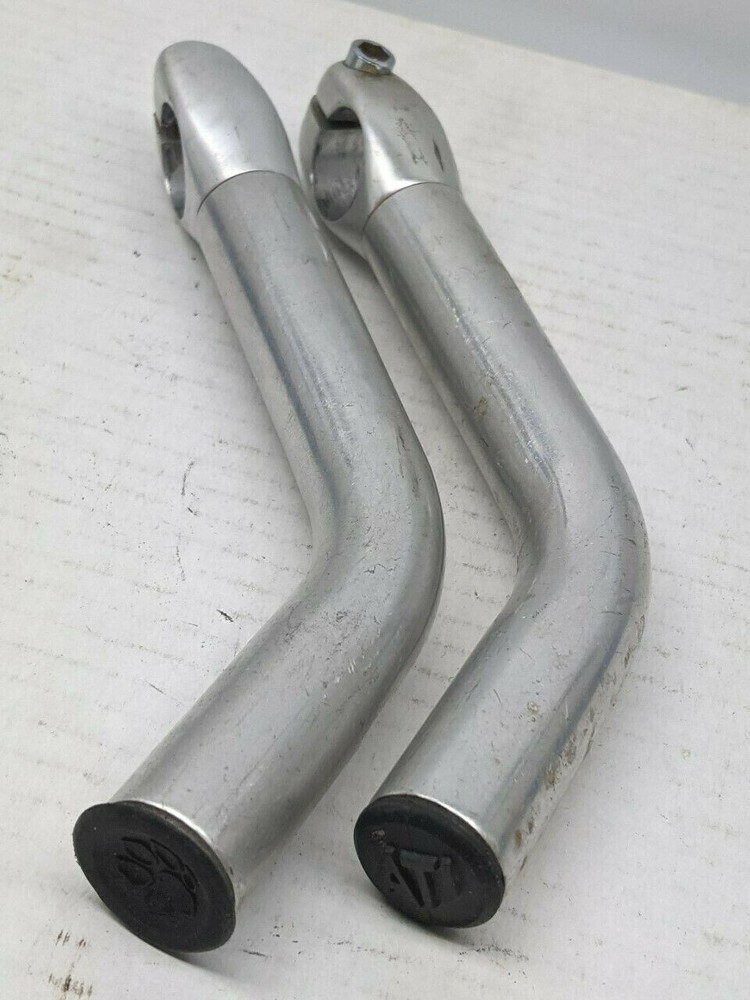 Vintage alloy bar ends/extensions silver