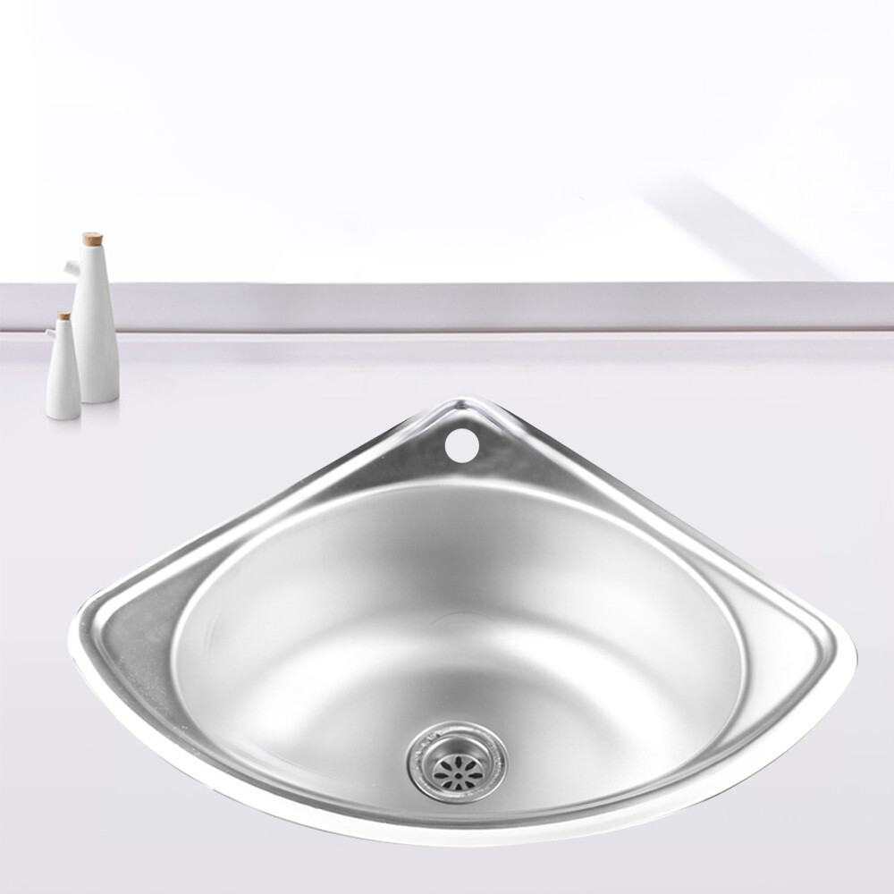 Bathroom Corner Sink Small Wall Mount Basin Sink Triangle Corner Basin Stainless