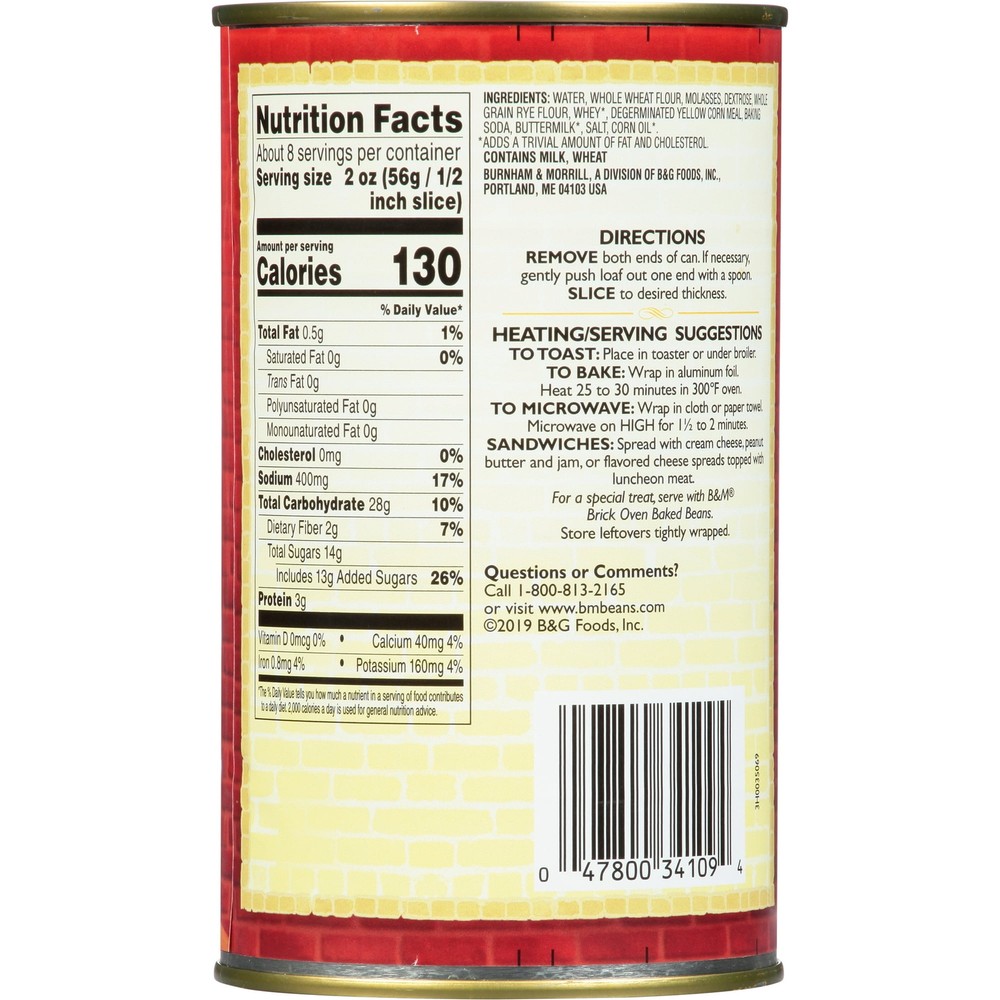 B&M Original Brown Bread, Shelf-Stable