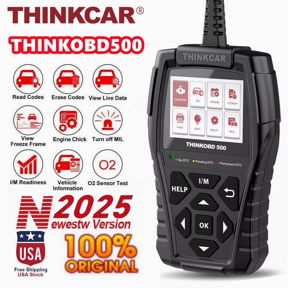 THINKOBD500 OBD2 Scanner Code Reader Check Engine Fault Car Diagnostic Tool US