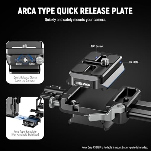Foldable V Mount Battery Plate with Arca Type Quick Release Camera PS015 Pro