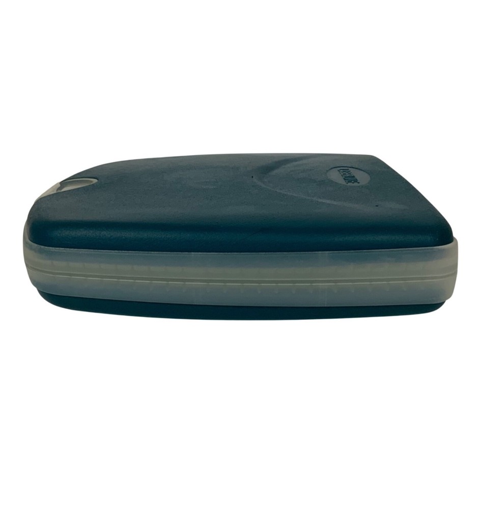 Laserline MediaZone 12 CD Storage Case With Instructions Teal & Clear Plastic