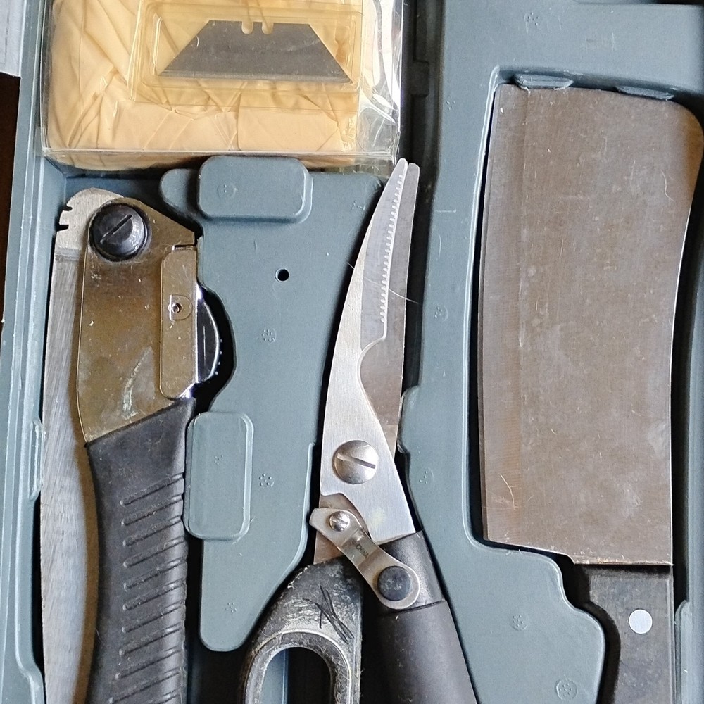 Dactech Outdoors Game Processing Set Knives Cleaver Saw Scissors 10pc