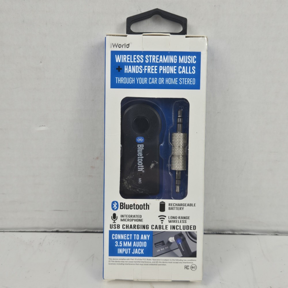 iWorld Bluetooth Audio Car Kit, Stream Music Hands Free Calls SHIPS FROM USA