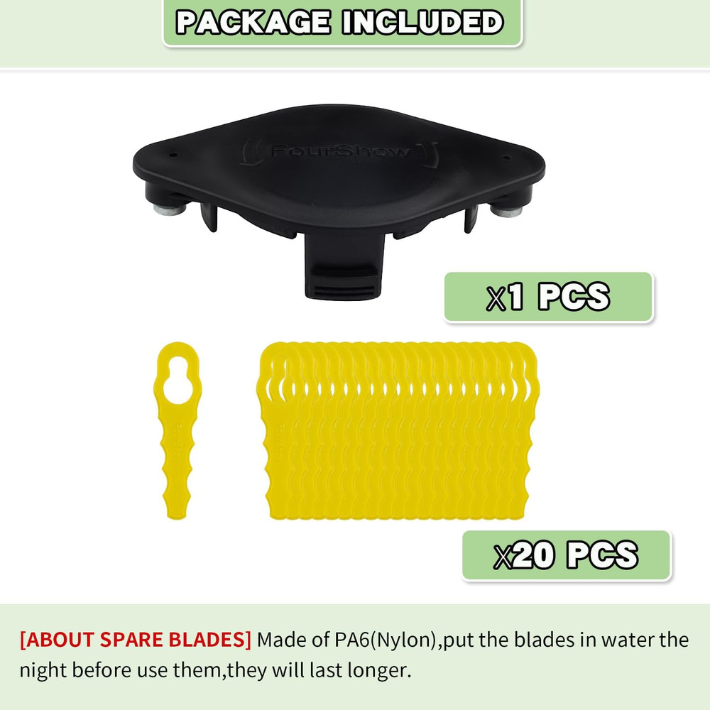【Quickload】 Bladed Trimmer Head Compatible with Ryobi String Trimmer 18V 24V Hyb