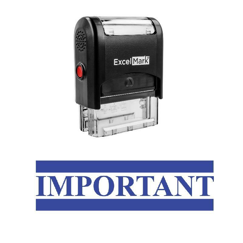 IMPORTANT Stamp - Self-Inking / Blue
