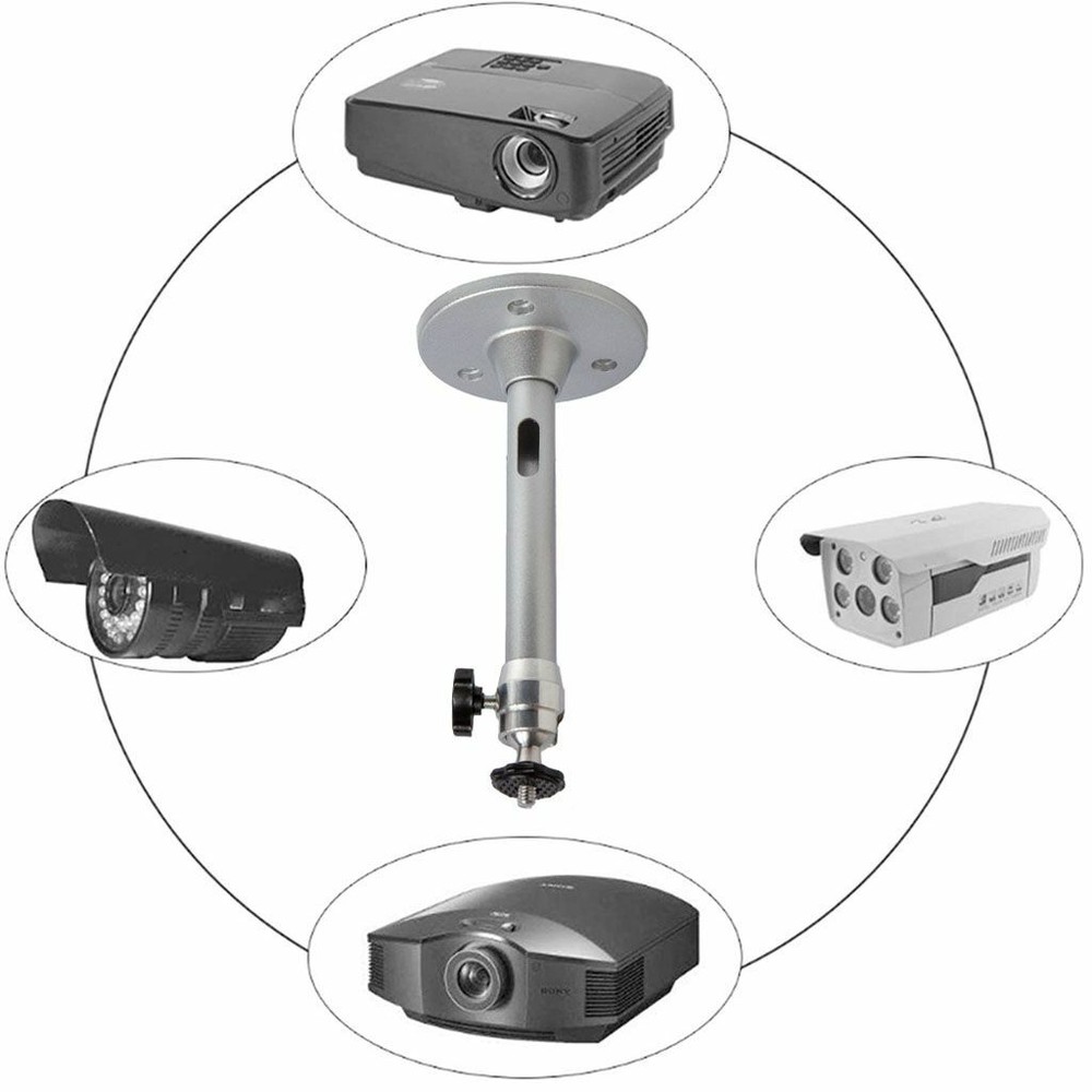 Universal 18/22cm LCD DLP Mini Projector Ceiling Wall Mount Bracket Aluminium US