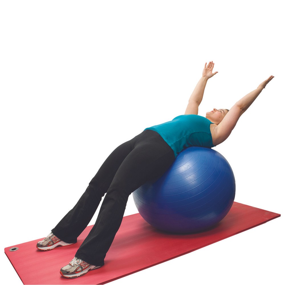 CanDo Inflatable Exercise Ball - Blue - 34" (85 cm)
